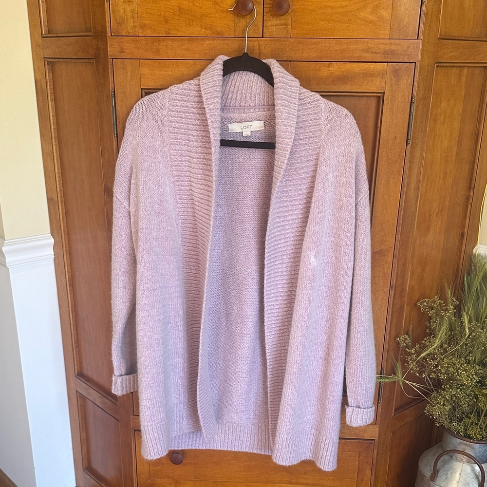 LOFT Women's Blush Open-Front Cardigan
